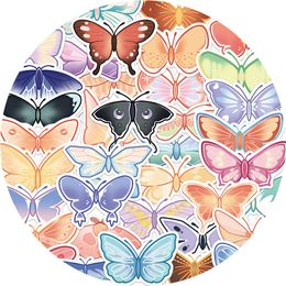 Pack of 40Pcs Cartoon Butterfly Stickers No-Duplicate Waterproof Vinyl Sticker for Luggage Skateboard Notebook Water Bottle Car Decals Kids Toys