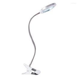 Table Lamps Magnifying Glass Lamp Clip Desk Eye Protection Reading Light For Beauty Makeup Tattoo