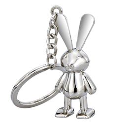 Metal Rabbit Keychains Alloy Animal Cute Key Chain for Girl Key Rings Women Handbag Charm Accessory Gifts