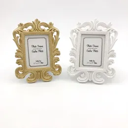 50PCS Vintage Party Decoratives Oblong Shape Baroque Picture Frame Place Card/Photo Holder Wedding Favors Home Decoration Supplies