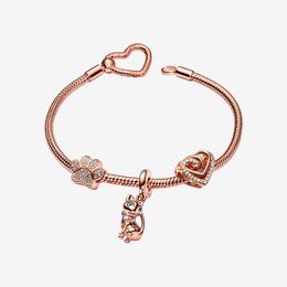 Shining Meow Star People Charm Bracelets Gift Jewellery DIY fit Pandora Style women Bracelet