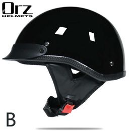 Cycling Helmets Retro and Vintage Half Open Face DOT Approved Motorcyc Helmet for Man and Woman L221014