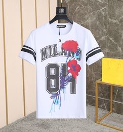 and s Mens Designer t Shirt Italian Milan Fashion Print T-shirt Summer Black White Male Hip Hop Streetwear 100% Cotton Tops 1185 F5EX PW9D