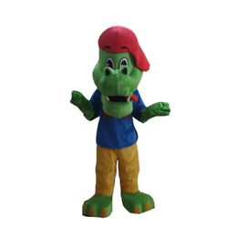 Good ventilation cartoon soft plush crocodile mascot costume unisex adult mascot costume for Carnival Commercial Party