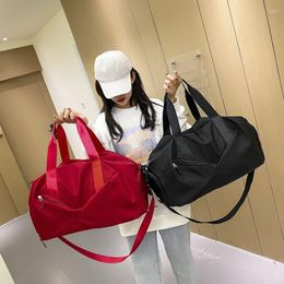 Duffel Bags Casual Simple Oxford Cloth Shoulder Large Capacity Luggage Fashion Solid Color Ladies Fitness Travel Tote Handbags