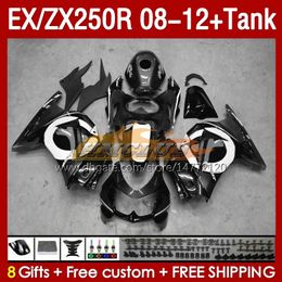 & Tank Injection Fairings For KAWASAKI NINJA ZX250 EX250 R 2008-2012 163No.164 EX ZX 250R EX250R ZX250R 2008 2009 2010 2011 2012 ZX-250R 08 09 10 11 12 Fairing pearl black