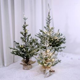 Decorative Flowers Christmas Creative Spray Snow Tree Luxury Shopping Mall Window Scene Decorations Props