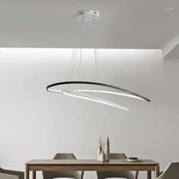 Pendant Lamps Modern Led Lights For Kitchen Dining Bedroom Restaurant Remote Control Dimming Hanging Lighting Fixture