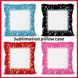 Sublimation pillow case Blending Polyester short plush pillow cover heat transfer throw sofa pillowcases Z11