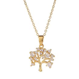 Pendant Necklaces Colorf Tree Of Life Necklace Wedding Jewelry For Women Drop Delivery 2022 18Qi3