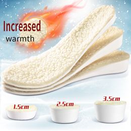 Invisible Height Increase Insoles Heated for Feet Warm Memory Foam Thermal Insole for Women Men Orthopaedic Elevator