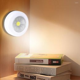 Wall Lamps Modern COB LED Lamp 3W Sconce Kitchen Cabinet Closet Push Tap Home Stick On Blub Stairs Light Bathroom Fixtures