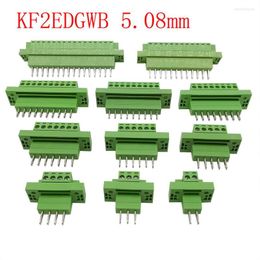 Lighting Accessories 2Pairs KF2EDGWB Pitch 5.08mm Bulkhead PCB Screw Terminal Block Connector Straight Pluggable Through-wall Terminals Plug