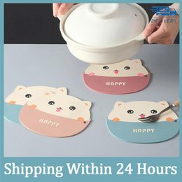 Table Mats 2 Pcs Coffee Cup Shape Cute Heat Insulation Teacup Mat Pad Family Office Anti-skid Tea Milk Mug Wholesale