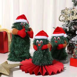 Rotating Christmas Tree Dolls Dancing Singing Cute Electric Toy Funny Musical Xmas Tree Toys Home Decoration