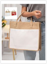 Sublimation Shopping Bags with Handles Sublimation Blank Canvas Tote Bags Reusable Grocery Bags for DIY Crafting and Decorating