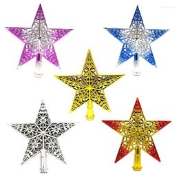 Christmas Decorations Star Tree Topper PVC For Table Decor Colourful Craft Xmas DIY Accessories Gifts