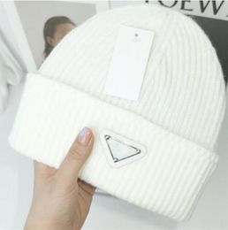 Women Winter Autumn Solid Colour Warm Woollen Knitted Cap Fluorescent Cuffed Beanie Hat Female Caps Warmer Bonnet Casual Cap