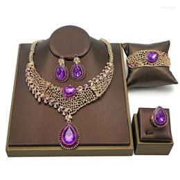 Necklace Earrings Set & Fashion African Women Costume Nigerian Wedding Brand 2022 Dubai Gold Designer Wholesale