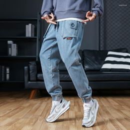 Men's Jeans Men's Casual Cargo Sweatpants Autumn And Winter Small Feet Closed Sports Pants Fashionable Streetwear M-8XL