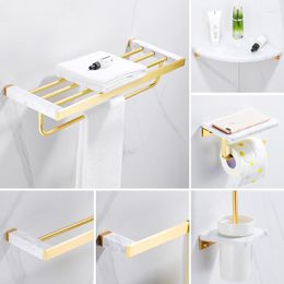 Bath Accessory Set All Copper Bathroom Accessories Towel Shelf Rack Brass And Marble Toilet Brush Holder Bar Paper Robe Hook