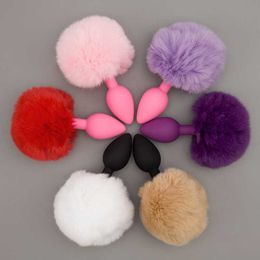 Beauty Items Erotic Silicone Butt Plug Tail Small Size Anal Bdsm sexyy Colourful Bunny Cosplay Goods for Adults sexy Toys Woman