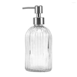 Storage Bottles 400ml Liquid Soap Shower Gel Shampoo Dispenser Glass Empty Pump Bottle Container