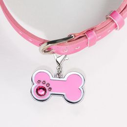 Dog Apparel Personalized Collar No Lost Pet Tags Id Name For Cat Puppy Pendant Keyring Bone Accessories Drop 5E