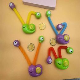 Keepsakes UPS cartoon luminous decompression toy telescopic tube snail puzzle DIY toy versatile shape stretching pendulum 2524 E3