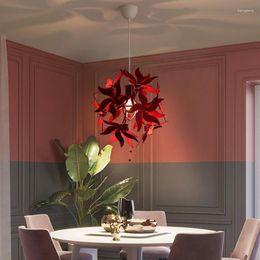 Pendant Lamps Nordic Lamp Art Chandelier Creative Personality Children Room Stretchable Bauhinia Bedroom Bedside Dining