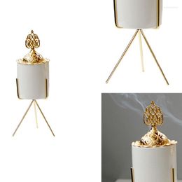 Fragrance Lamps Nordic Ceramics Incense Burner Metal Arabic Style For Home Decorative Luxury Ornaments