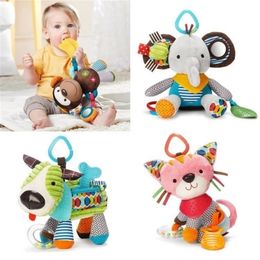 Baby Plush Stuffed Rattle Toy Stroller Hanging Animals Bed Mobile Infant Bunny Educational Toys For Children 012M Speelgoed 220531