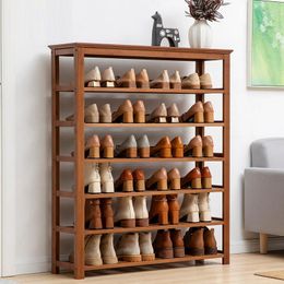 Clothing Storage Simple Shoe Shelf Multi-layer Rack Household Economic Racks Dormitory Door Bamboo Cabinet