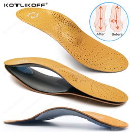 Leather Orthotic Insole For Flat Feet Arch Support Orthopedic Shoes Sole Insoles For Feet Men Women O/X Leg Corrected