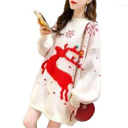 Women's Sweaters Autumn Winter Thicken Sweater Women Loose Large Size Hedging Embroidered Ladies Lazy Wind Knitting Shirt