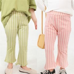 Candy Colour Baby Girls Cotton Boot Cut Pant Streetwear Cute Kids Girls Trousers Infant Flares Pant 220512