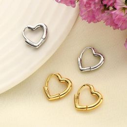Hoop Earrings 1 Pair Fashion Small Jewellery Gift S925 Studs Hypoallergenic Heart Shaped