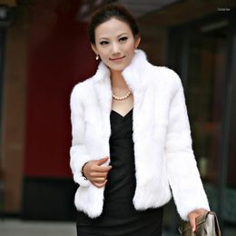 Women's Fur 2022 Winter Luxury Coat Thick Warm Faux Jacket Womens Long Sleeve Ladies Fluffy White Black Female Outerwear