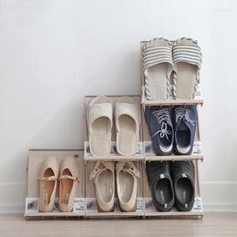 Clothing Storage & Wardrobe Stackable Shoe Rack Home Dormitory Stand Organiser Shelf Slippers Casual Shoes Independent Space-Saving