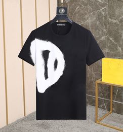 DSQ PHANTOM TURTLE Mens Designer T shirt Italian Milan Fashion Inkjet Print Tshirts Summer Black White T-shirt Male Hip Hop Street271g
