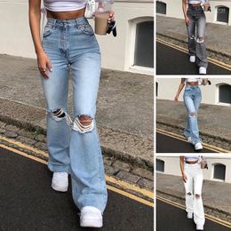 Women's Jeans Women's Straight Draped Slim And Tall 2022 High-waist Loose Autumn Winter Wild Wide-leg