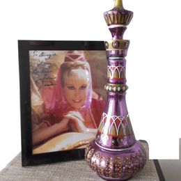 Decorative Objects Figurines jeannie Bottle MIRRORED RICH PURPLE I DREAM OF JEANNIE GENIE BOTTLE Draca Resin Handicraft Ornament Purple 230905