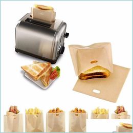 Cookie Jars Cookie Jars Nonstick Reusable Bread Toaster Bags Sandwich Fries Fashion Mti Purpose Heatresistant Bag Kitchen Cooking Ac Dh1Lt