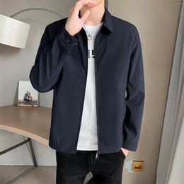 Men's Jackets Men Casual Long Sleeve Autumn Winter Stand Neck Top Blouse Coat Jacket With Pockets