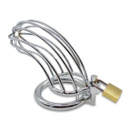 Beauty Items CHASTE BIRD Male Stainless Steel Cock Cage Penis Ring With Lock Chastity Device BDSM Bondage Adult Products sexy Toys For Men Gay