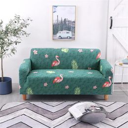 Chair Covers Nordic Flamingo Slipcovers Sofa Cover Elastic For Living Room Couch Furniture Protector 1/2/3/4-Seater