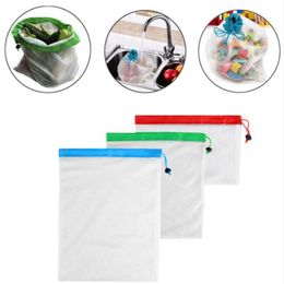3 taglie pacchi sacchetti di cestini reusibili per vasche ecologiche lavabili per la spesa organizzatore di frutta organizzatore di verdura di frutta 1223371