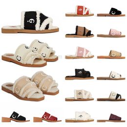 Designer-Pelzhausschuhe für Damen, AAA-Qualität, für den Innenbereich, warm halten, Winter, flauschige Hausschuhe, Sandalen, Slides, Mode, Chole, Woody Mule, flache Sandalen, Damen-Plateau-Schuhe