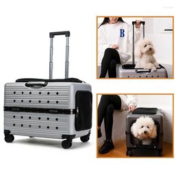 Dog Car Seat Covers Luxury Trolley Carrying Pet Carrier Cart Rolling Wheel Case Folding Travel Bag Multi Purpose Cats Suitcase Stroller