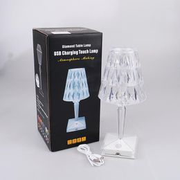 Table Lamps 1PCS Diamond Lamp Acrylic Decoration Desk For Bedroom Bedside Bar Crystal Lighting Fixtures Gift LED Night Light